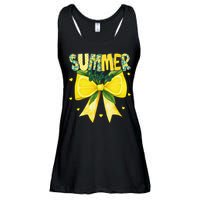 Preppy Summer Vibes Lemon Bow Girly Summer Ladies Essential Flowy Tank