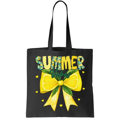 Preppy Summer Vibes Lemon Bow Girly Summer Bag