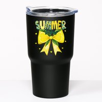 Preppy Summer Vibes Lemon Bow Girly Summer Tumbler