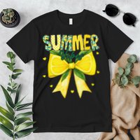 Preppy Summer Vibes Lemon Bow Girly Summer Premium T-Shirt