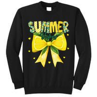 Preppy Summer Vibes Lemon Bow Girly Summer Tall Sweatshirt