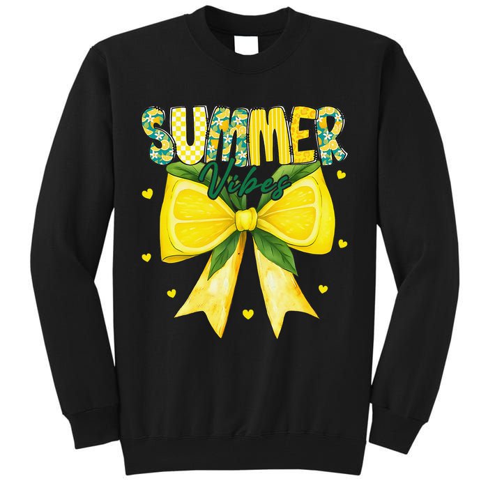 Preppy Summer Vibes Lemon Bow Girly Summer Tall Sweatshirt