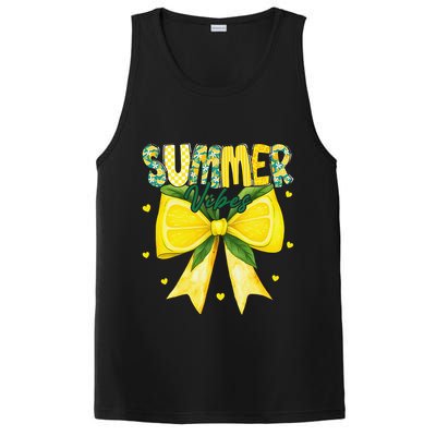 Preppy Summer Vibes Lemon Bow Girly Summer PosiCharge Competitor Tank