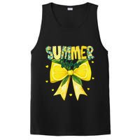 Preppy Summer Vibes Lemon Bow Girly Summer PosiCharge Competitor Tank