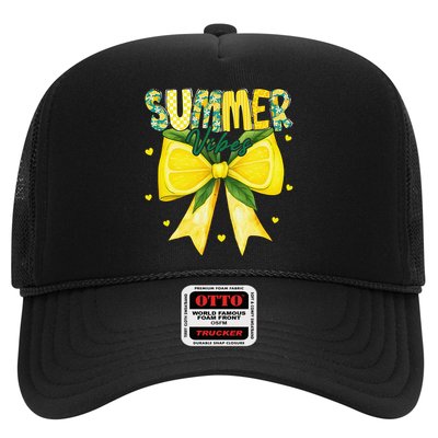 Preppy Summer Vibes Lemon Bow Girly Summer Hat