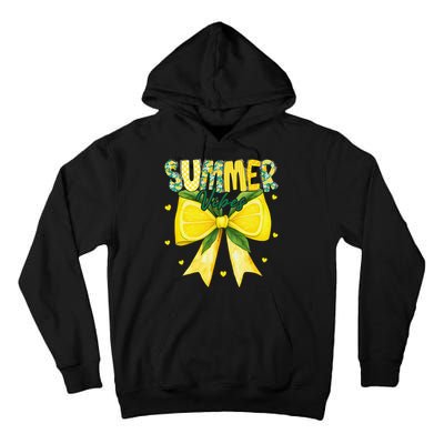Preppy Summer Vibes Lemon Bow Girly Summer Tall Hoodie