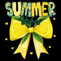 Preppy Summer Vibes Lemon Bow Girly Summer Toddler T-Shirt