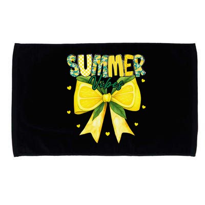 Preppy Summer Vibes Lemon Bow Girly Summer Microfiber Hand Towel