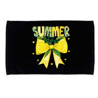 Preppy Summer Vibes Lemon Bow Girly Summer Microfiber Hand Towel