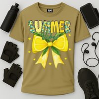 Preppy Summer Vibes Lemon Bow Girly Summer Performance Shirt