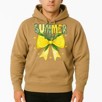 Preppy Summer Vibes Lemon Bow Girly Summer Hoodie