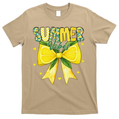 Preppy Summer Vibes Lemon Bow Girly Summer T-Shirt