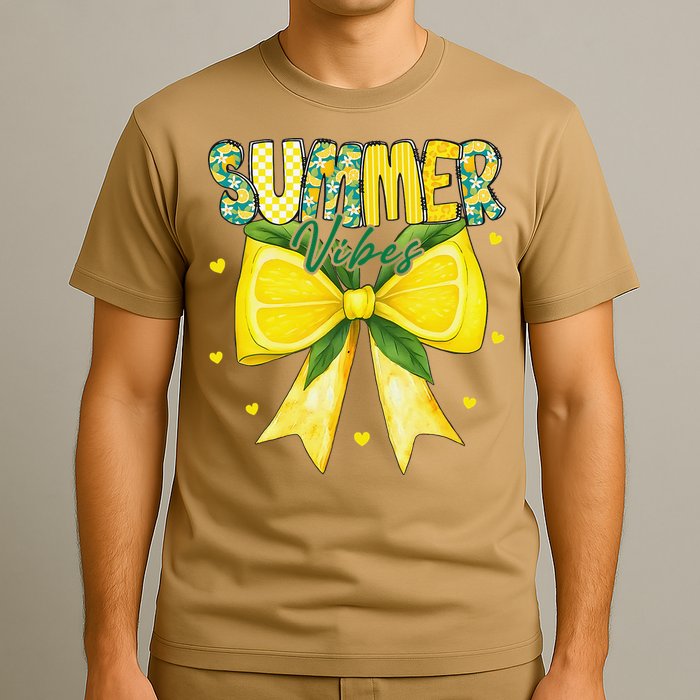 Preppy Summer Vibes Lemon Bow Girly Summer T-Shirt