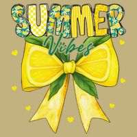 Preppy Summer Vibes Lemon Bow Girly Summer Button