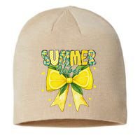 Preppy Summer Vibes Lemon Bow Girly Summer Sustainable Beanie
