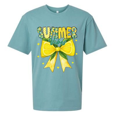 Preppy Summer Vibes Lemon Bow Girly Summer Sueded Cloud Jersey T-Shirt