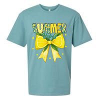 Preppy Summer Vibes Lemon Bow Girly Summer Sueded Cloud Jersey T-Shirt