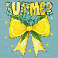Preppy Summer Vibes Lemon Bow Girly Summer Sueded Cloud Jersey T-Shirt