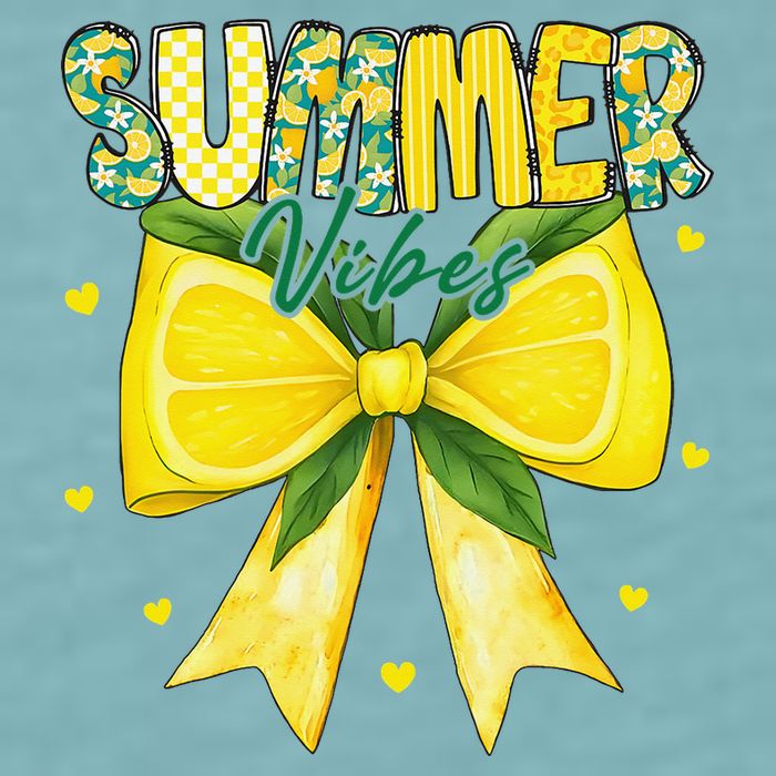 Preppy Summer Vibes Lemon Bow Girly Summer Sueded Cloud Jersey T-Shirt