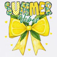 Preppy Summer Vibes Lemon Bow Girly Summer Garment-Dyed Sweatshirt