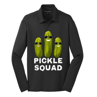 Pickle Squad Vegan Dill Pickle Silk Touch Performance Long Sleeve Polo