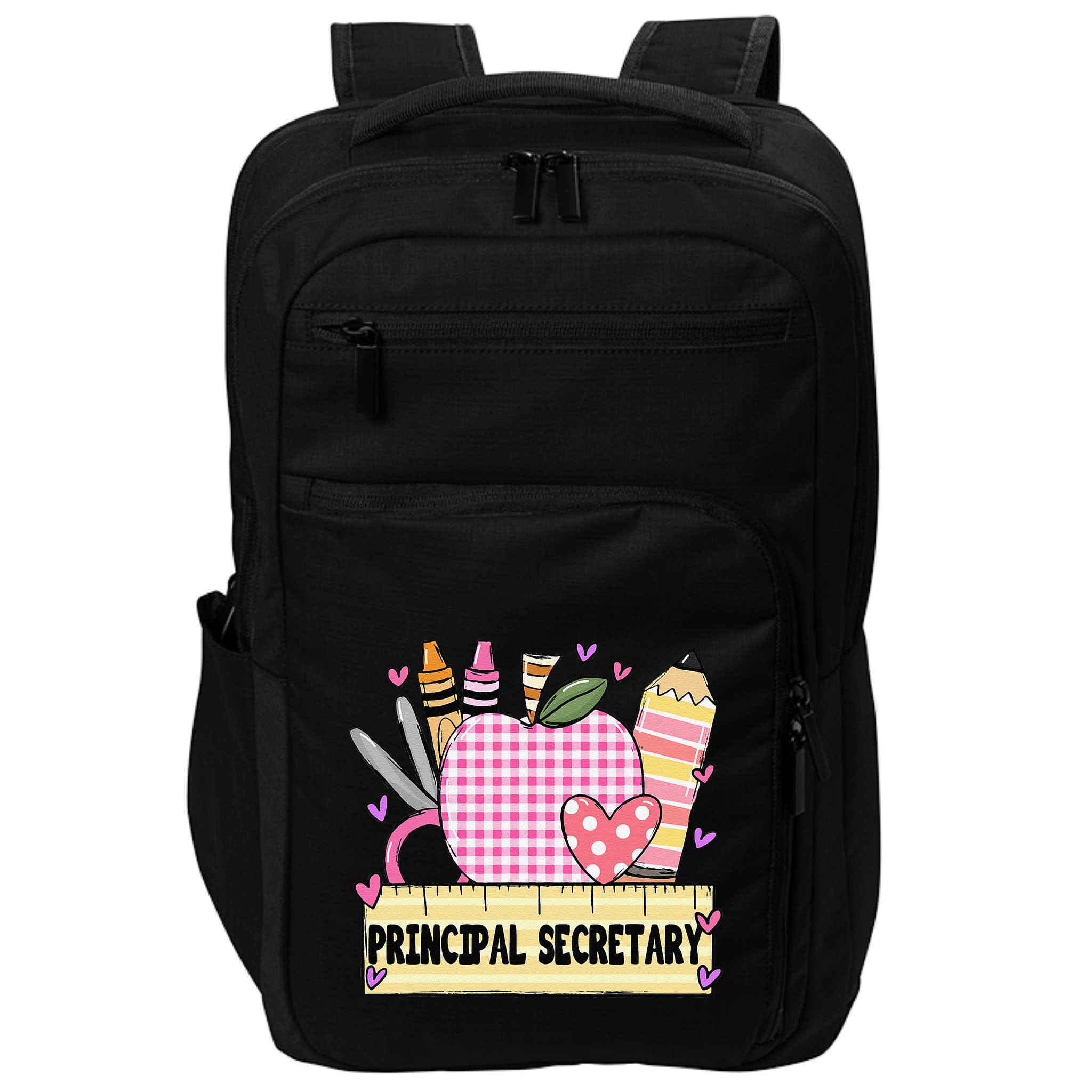 Principal Secretary Valentine S Day Teacher Frame Impact Tech Backpack
