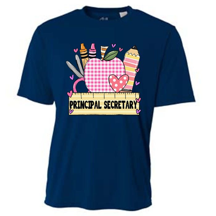 Principal Secretary Valentine S Day Teacher Frame Cooling Performance Crew T-Shirt