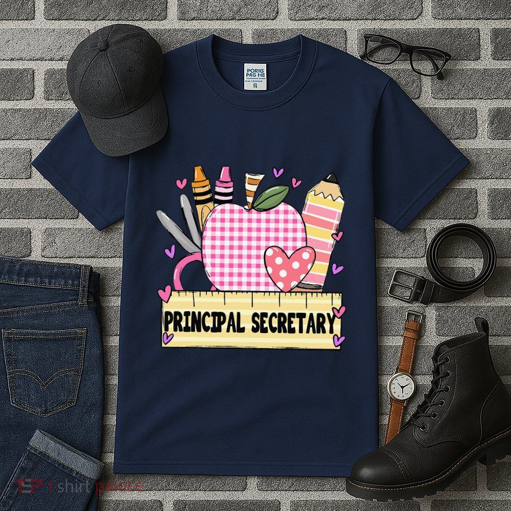 Principal Secretary Valentine S Day Teacher Frame Tall T-Shirt