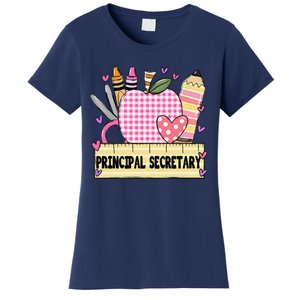 Principal Secretary Valentine S Day Teacher Frame Women's T-Shirt