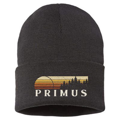 Primus Sc Vintage Evergreen Sunset Eighties Retro Sustainable Knit Beanie