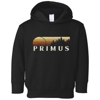 Primus Sc Vintage Evergreen Sunset Eighties Retro Toddler Hoodie
