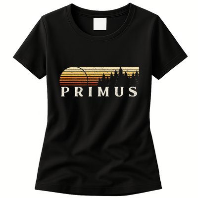 Primus Sc Vintage Evergreen Sunset Eighties Retro Womens T-Shirt