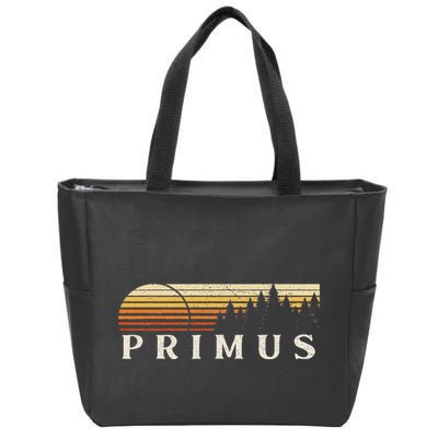 Primus Sc Vintage Evergreen Sunset Eighties Retro Zip Tote Bag