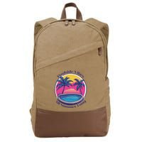 Pool Side Vibes All Summer Long Cotton Canvas Backpack