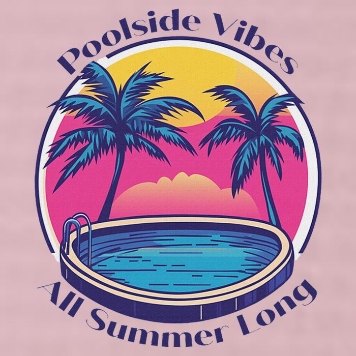 Pool Side Vibes All Summer Long 25L Jumbo Tote