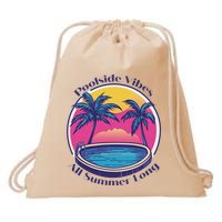 Pool Side Vibes All Summer Long Drawstring Bag