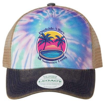 Pool Side Vibes All Summer Long Legacy Tie Dye Trucker Hat