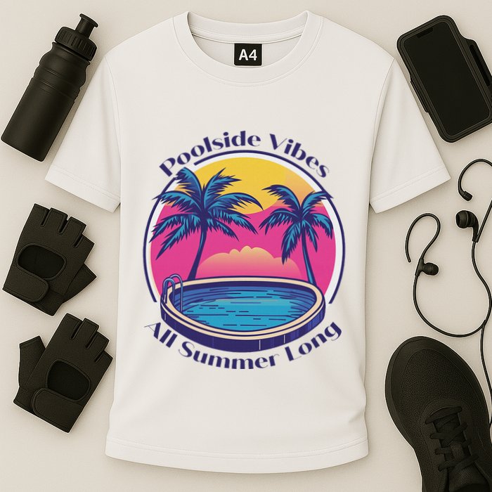 Pool Side Vibes All Summer Long Performance Shirt