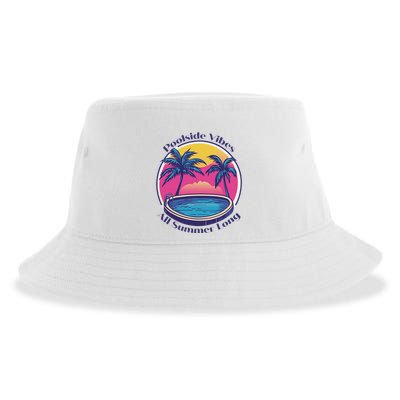 Pool Side Vibes All Summer Long Sustainable Bucket Hat
