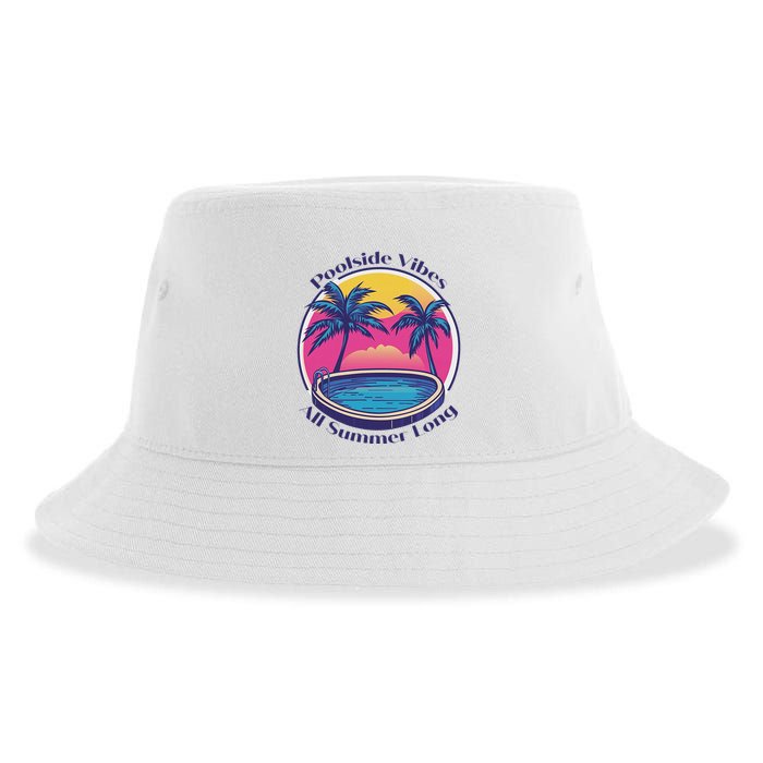Pool Side Vibes All Summer Long Sustainable Bucket Hat