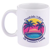 Pool Side Vibes All Summer Long 11oz C Handle Ceramic Mug