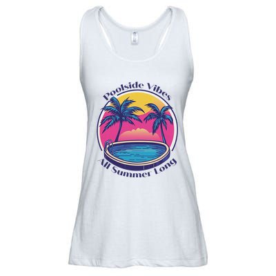Pool Side Vibes All Summer Long Ladies Essential Flowy Tank