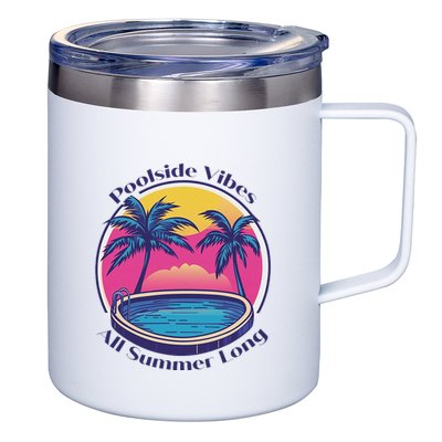 Pool Side Vibes All Summer Long 12oz Stainless Steel Coffee Mug
