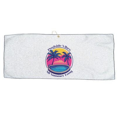 Pool Side Vibes All Summer Long Large Microfiber Waffle Golf Towel