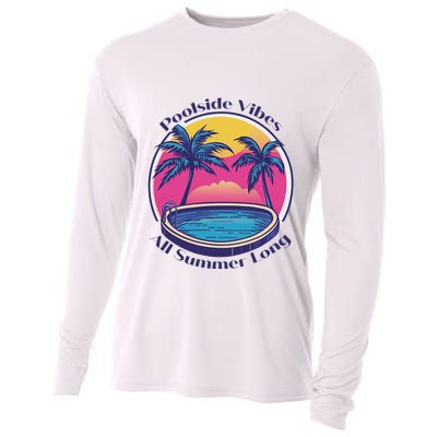 Pool Side Vibes All Summer Long Cooling Performance Long Sleeve Crew