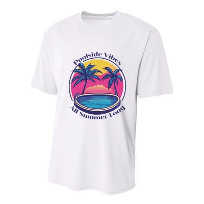 Pool Side Vibes All Summer Long Youth Performance Sprint T-Shirt