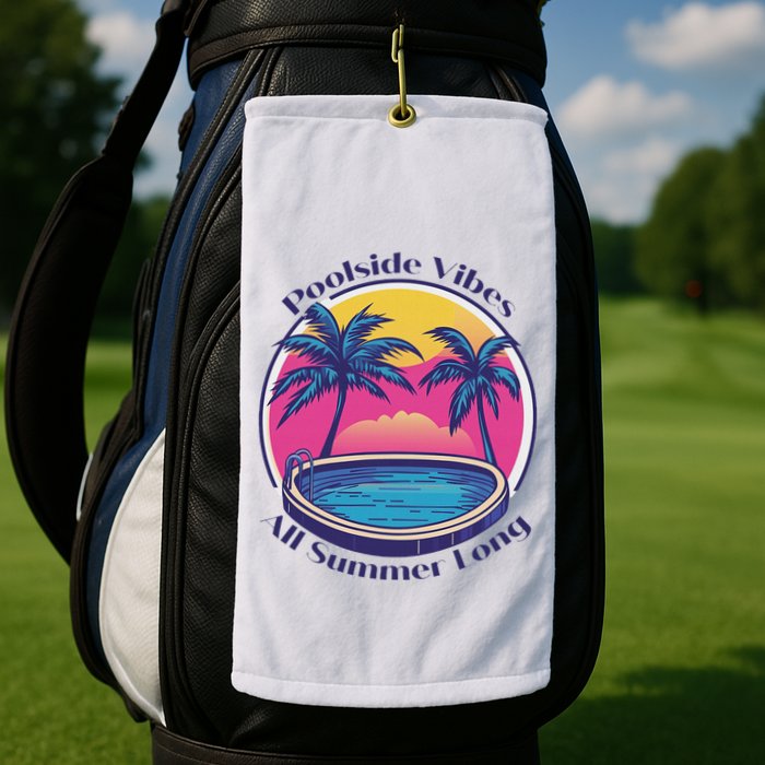 Pool Side Vibes All Summer Long Golf Towel
