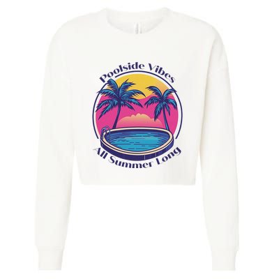 Pool Side Vibes All Summer Long Cropped Pullover Crew