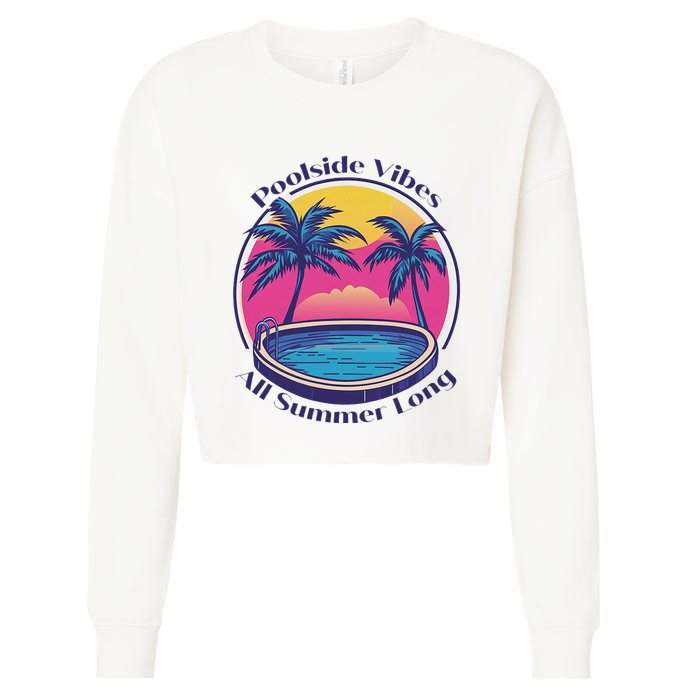 Pool Side Vibes All Summer Long Cropped Pullover Crew