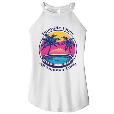Pool Side Vibes All Summer Long Women's Perfect Tri Rocker Tank